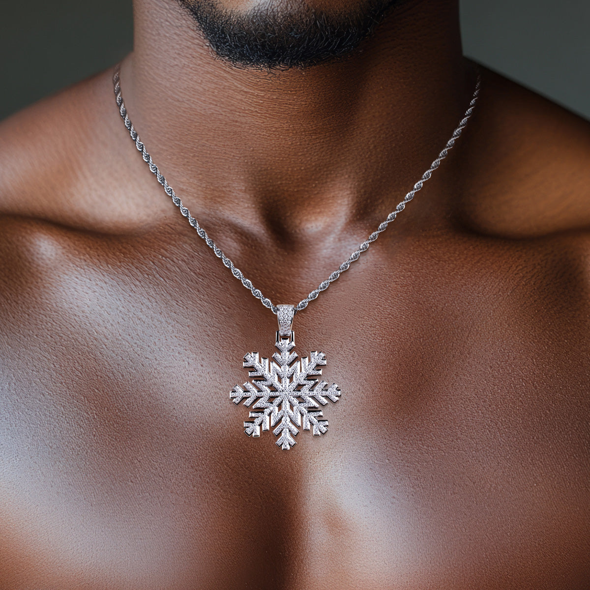Hip‑Hop Style Snowflake Moissanite Pendant