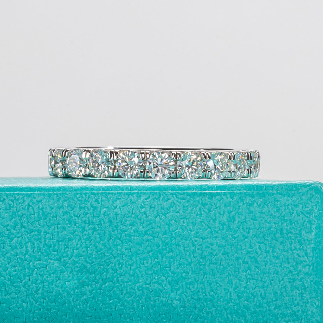 Round Cut Moissanite Wedding Band (2.3 cttw)
