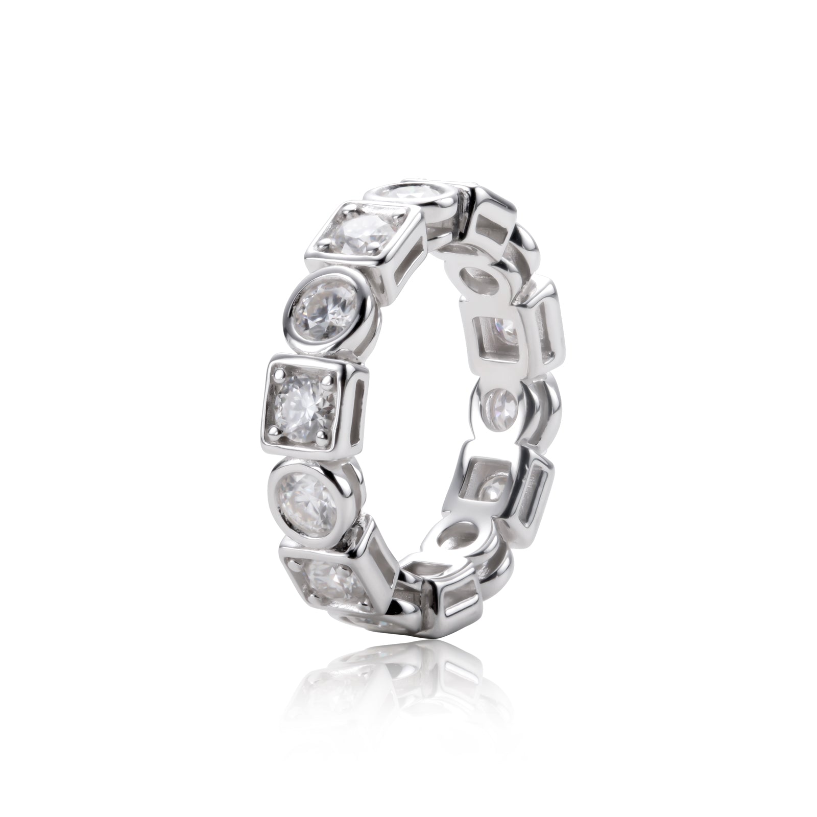 Round Cut Moissanite Wedding Band (2.8 cttw)