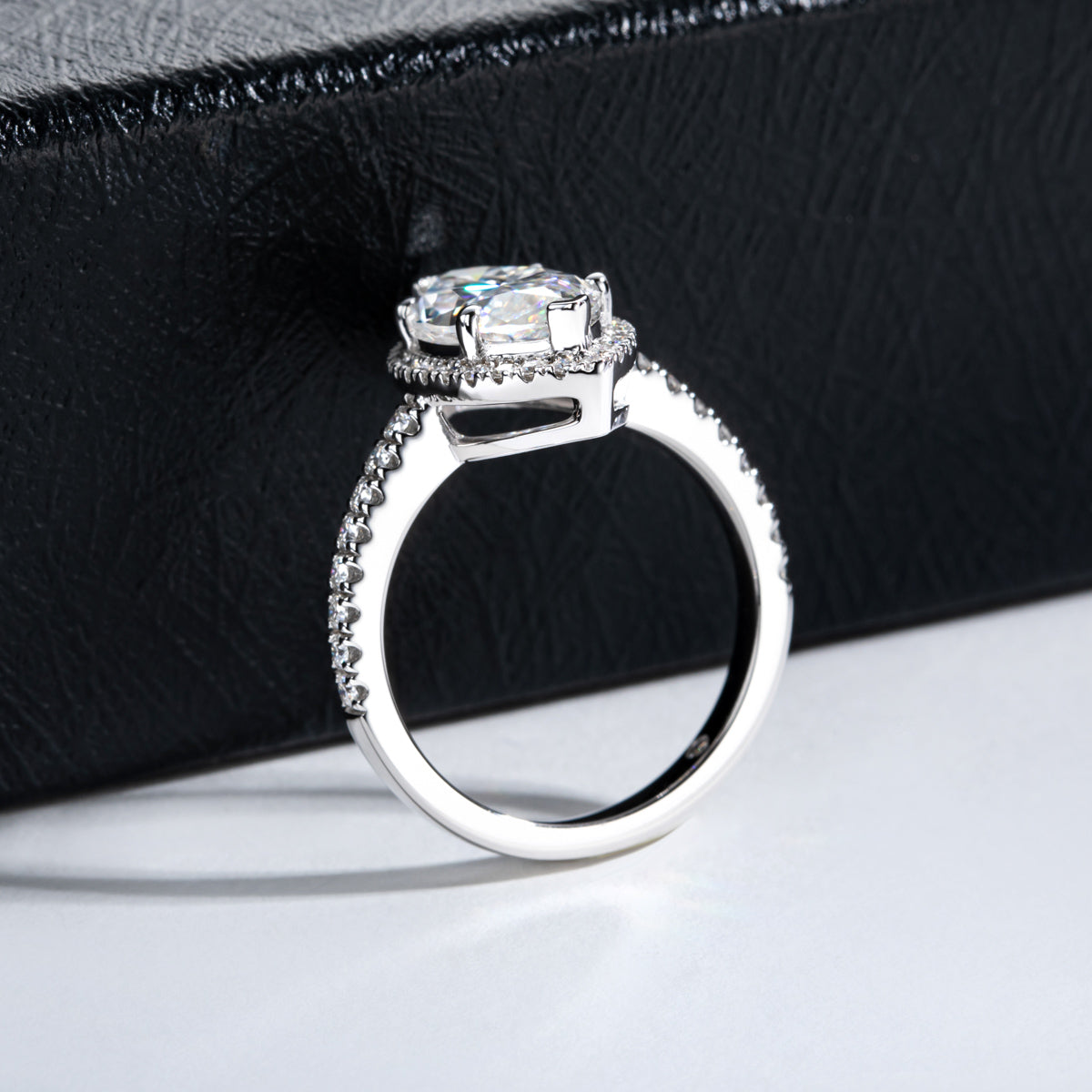 S925 Silver Marquise Moissanite Ring