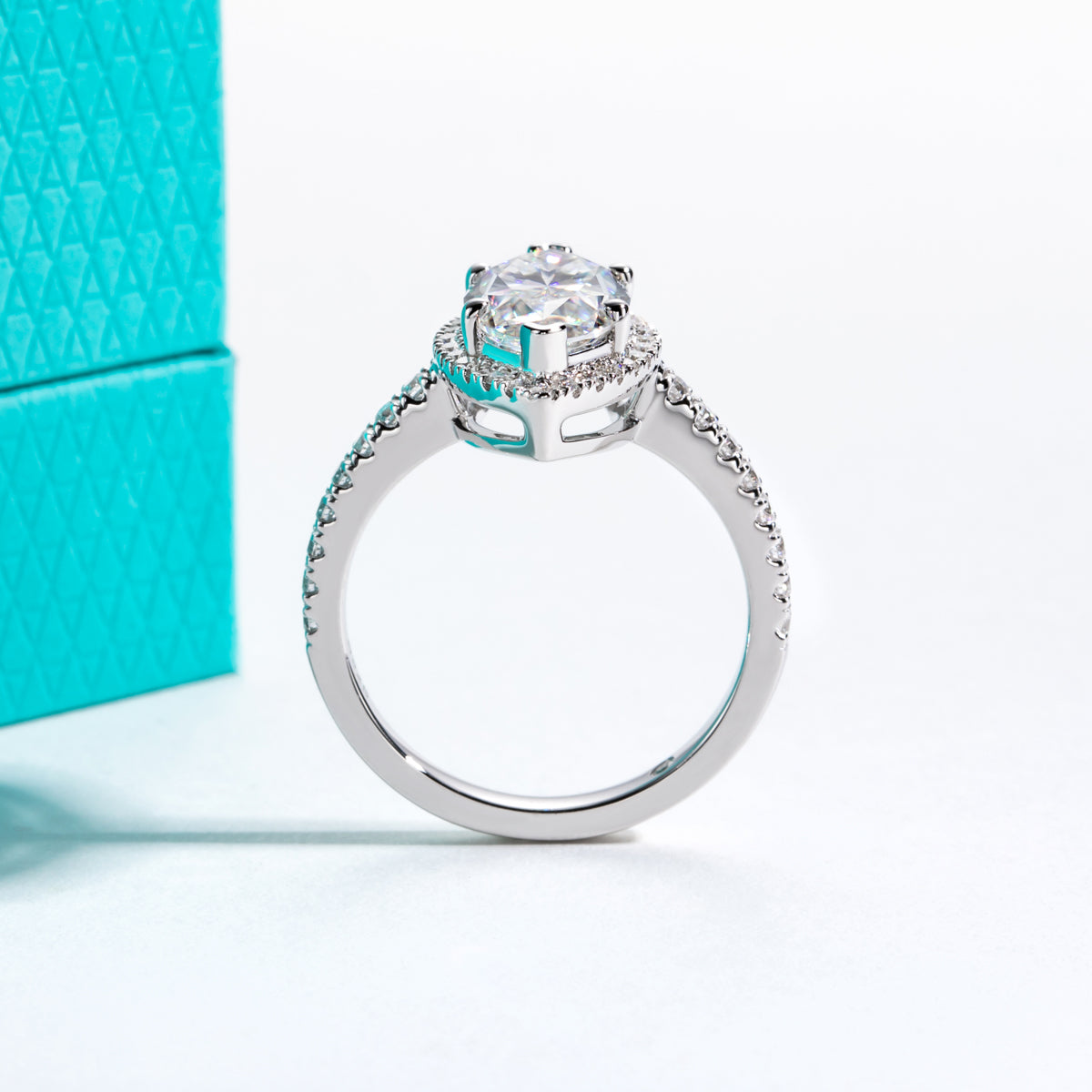 S925 Silver Marquise Moissanite Ring