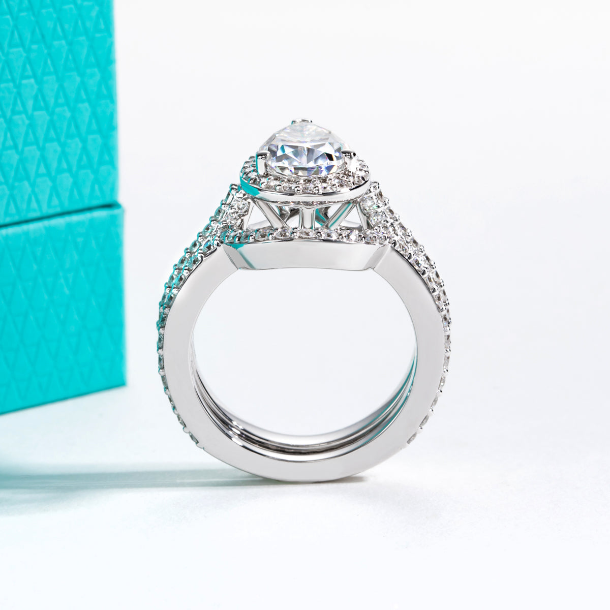 Pear Moissanite S925 Silver Rings | Assorted Designs