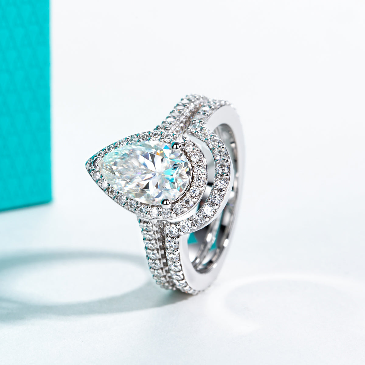 Pear Moissanite S925 Silver Rings | Assorted Designs