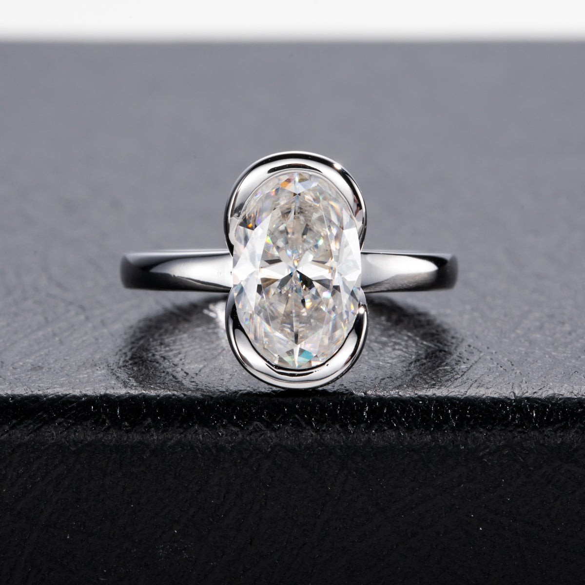 S925 Silver 3.0ct Oval Moissanite Special Edition Ring