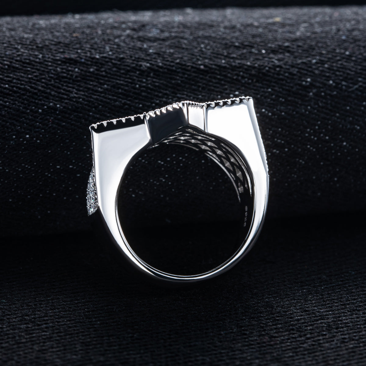 Hip‑Hop Star Moissanite Ring in S925 Sterling Silver