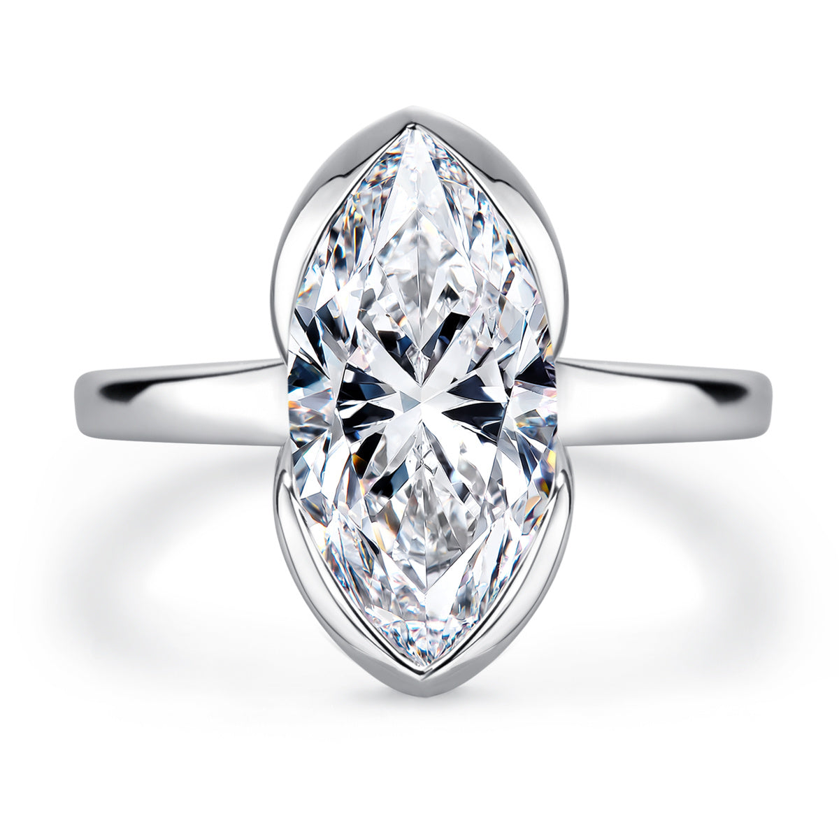 3.0CT Marquise‑Cut Moissanite Ring in S925 Sterling Silver