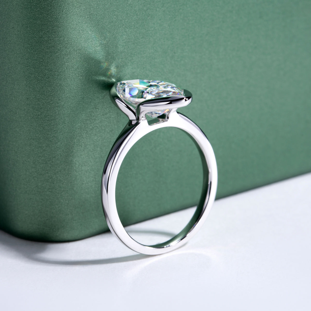 3.0CT Marquise‑Cut Moissanite Ring in S925 Sterling Silver