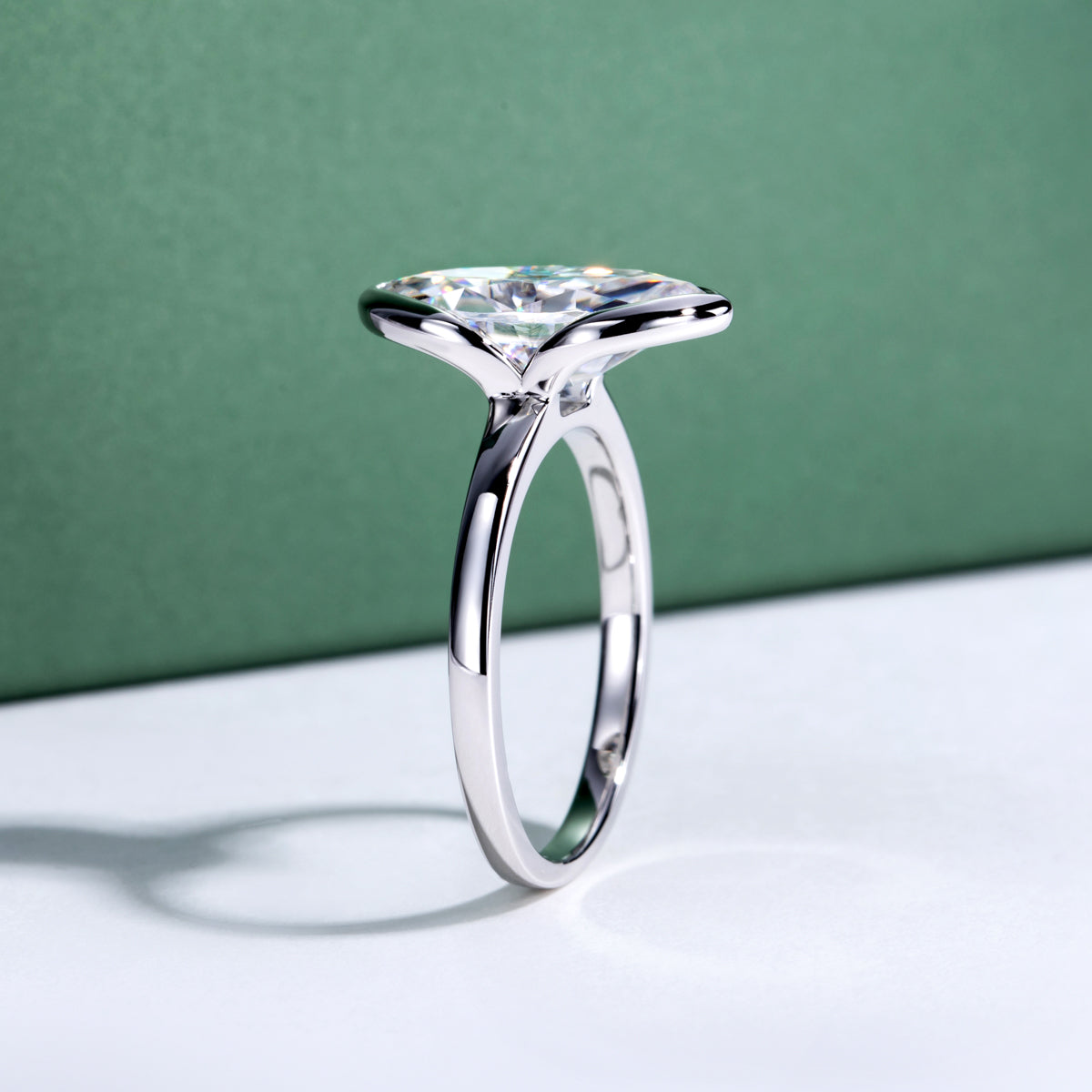 3.0CT Marquise‑Cut Moissanite Ring in S925 Sterling Silver