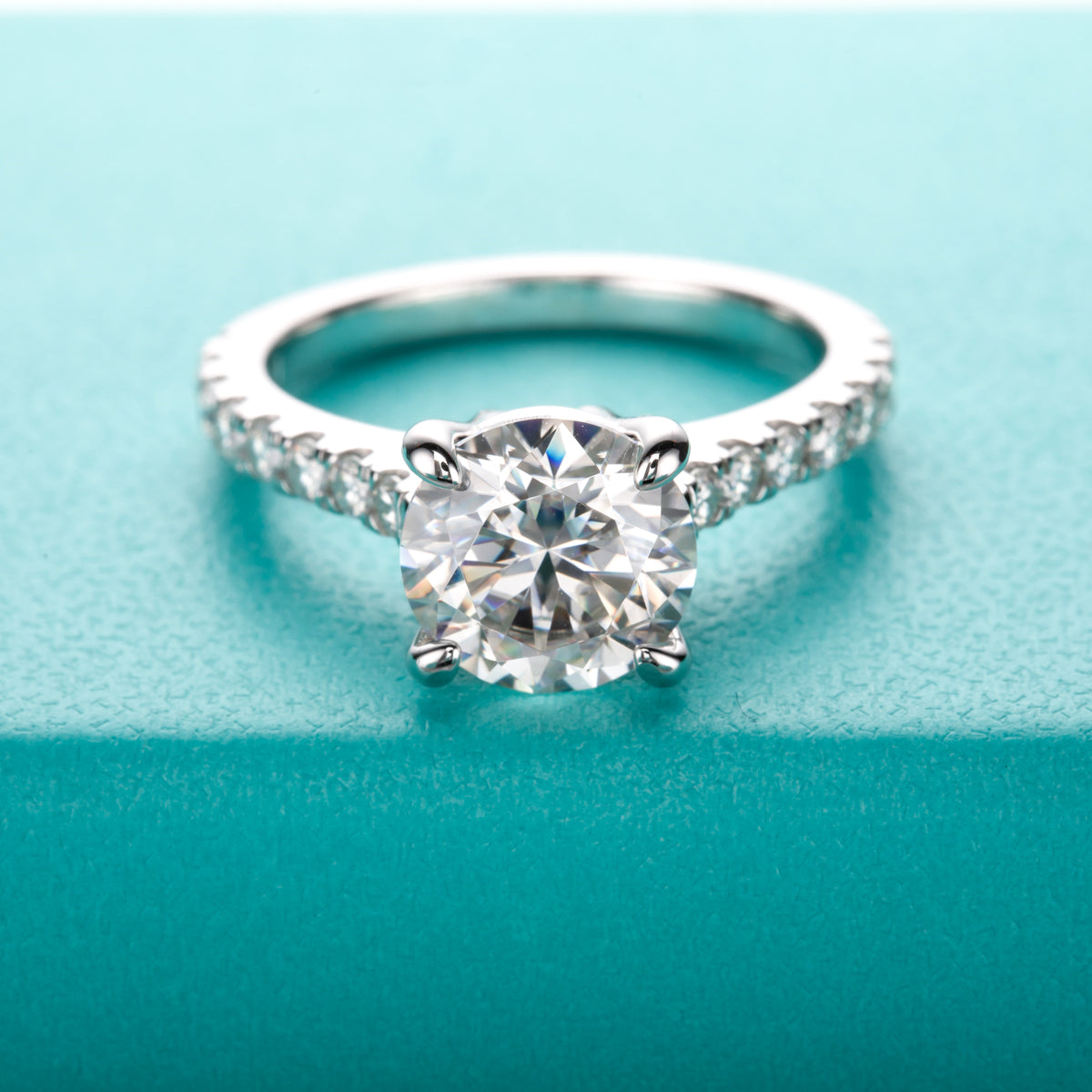S925 Sterling Silver Women’s Round Center