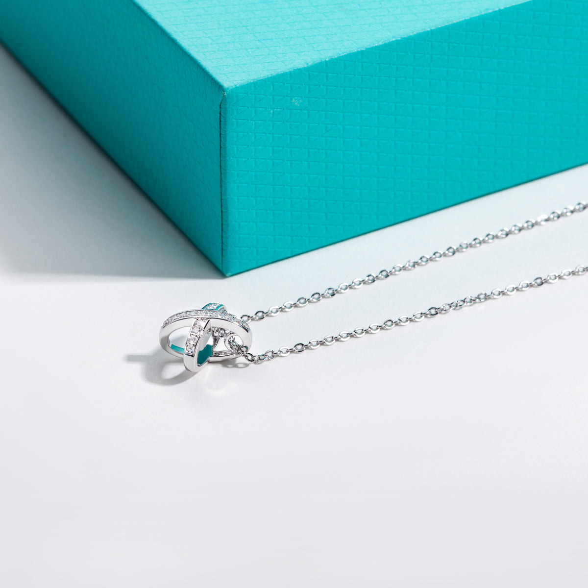 S925 Sterling Silver Moissanite Cross X-Shaped Pendant