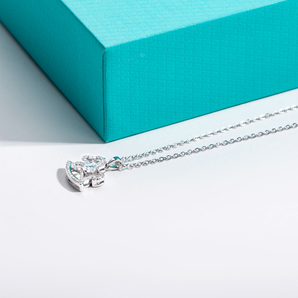 S925 Sterling Silver Moissanite Trojan Horse Pendant