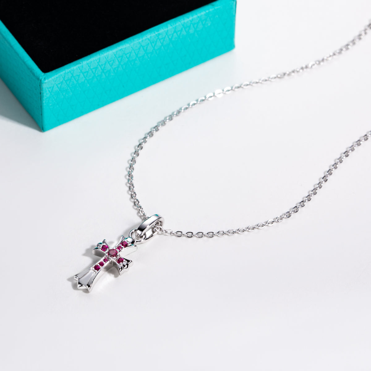 S925 Sterling Silver Full Paved Moissanite Cross Pendant