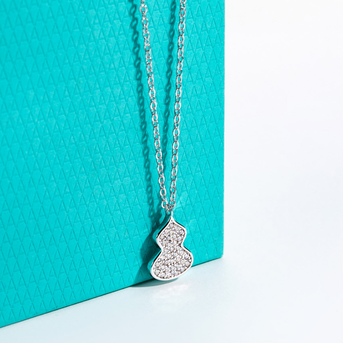 S925 Sterling Silver Full Paved Moissanite Gourd Pendant