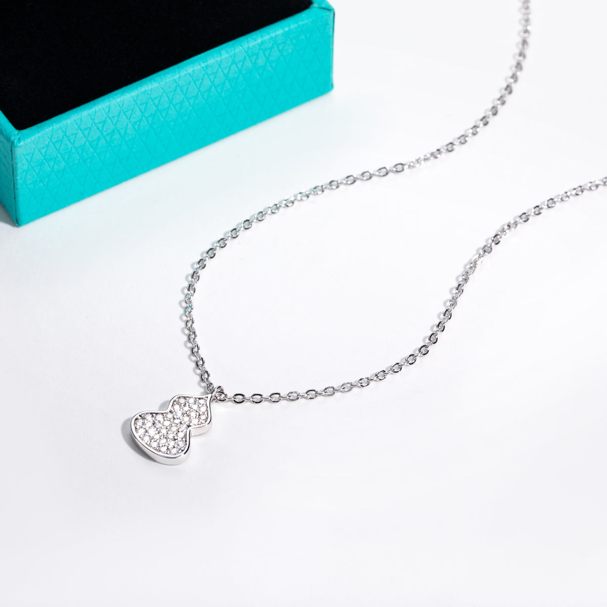 S925 Sterling Silver Full Paved Moissanite Gourd Pendant