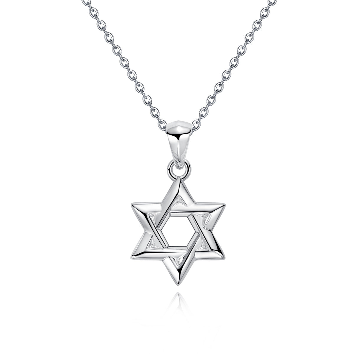 S925 Sterling Silver Hexagram Pendant