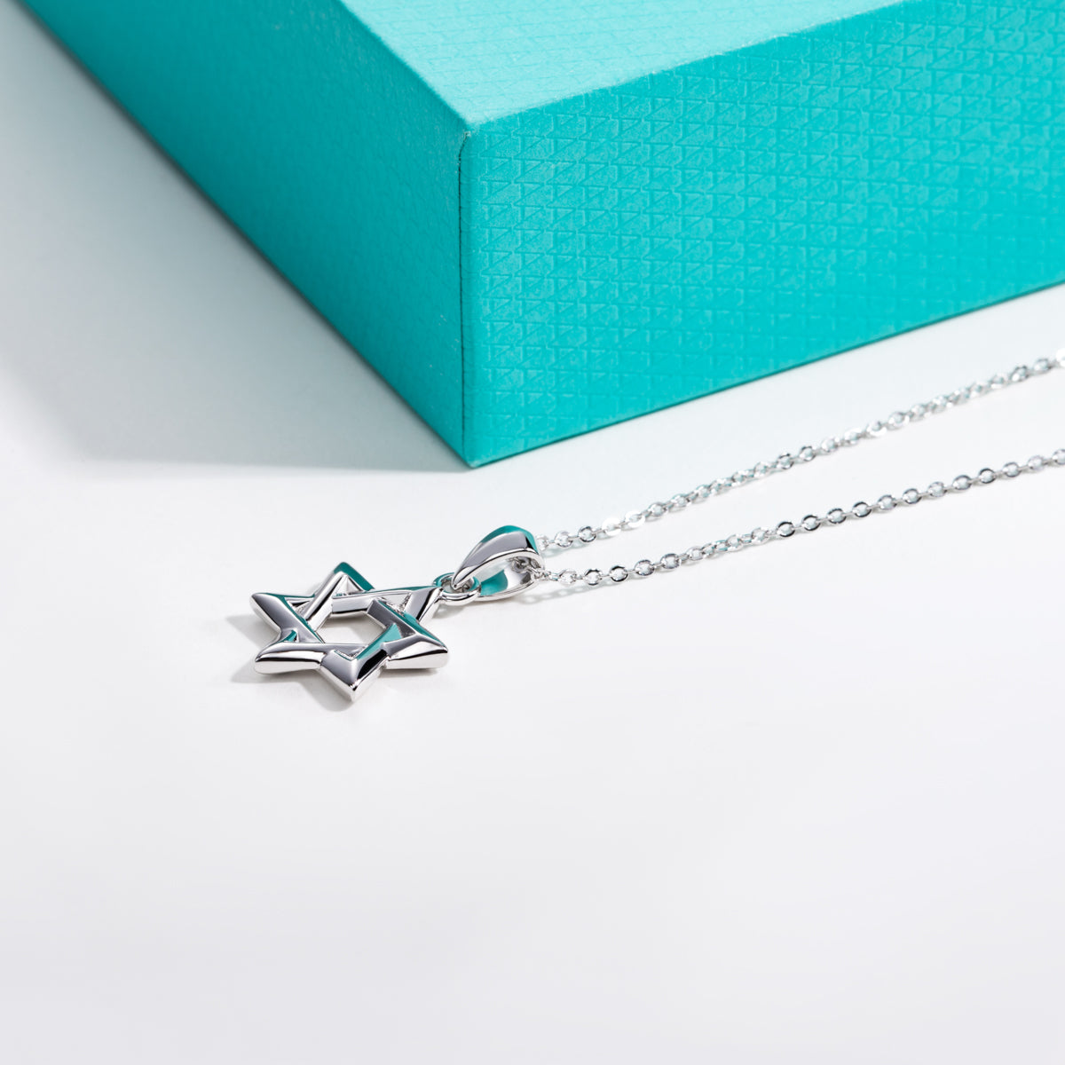 S925 Sterling Silver Hexagram Pendant