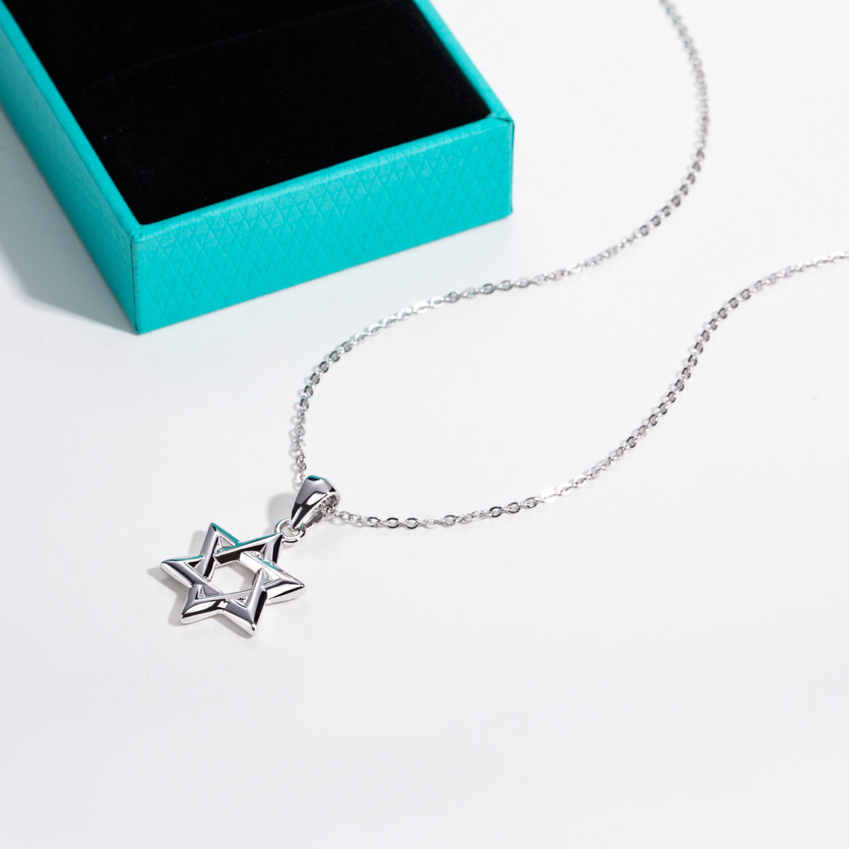 S925 Sterling Silver Hexagram Pendant