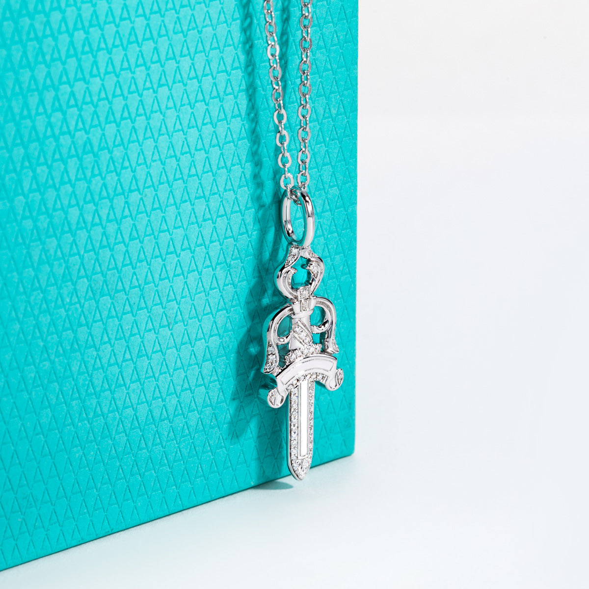 S925 Sterling Silver Moissanite Sword Pendant