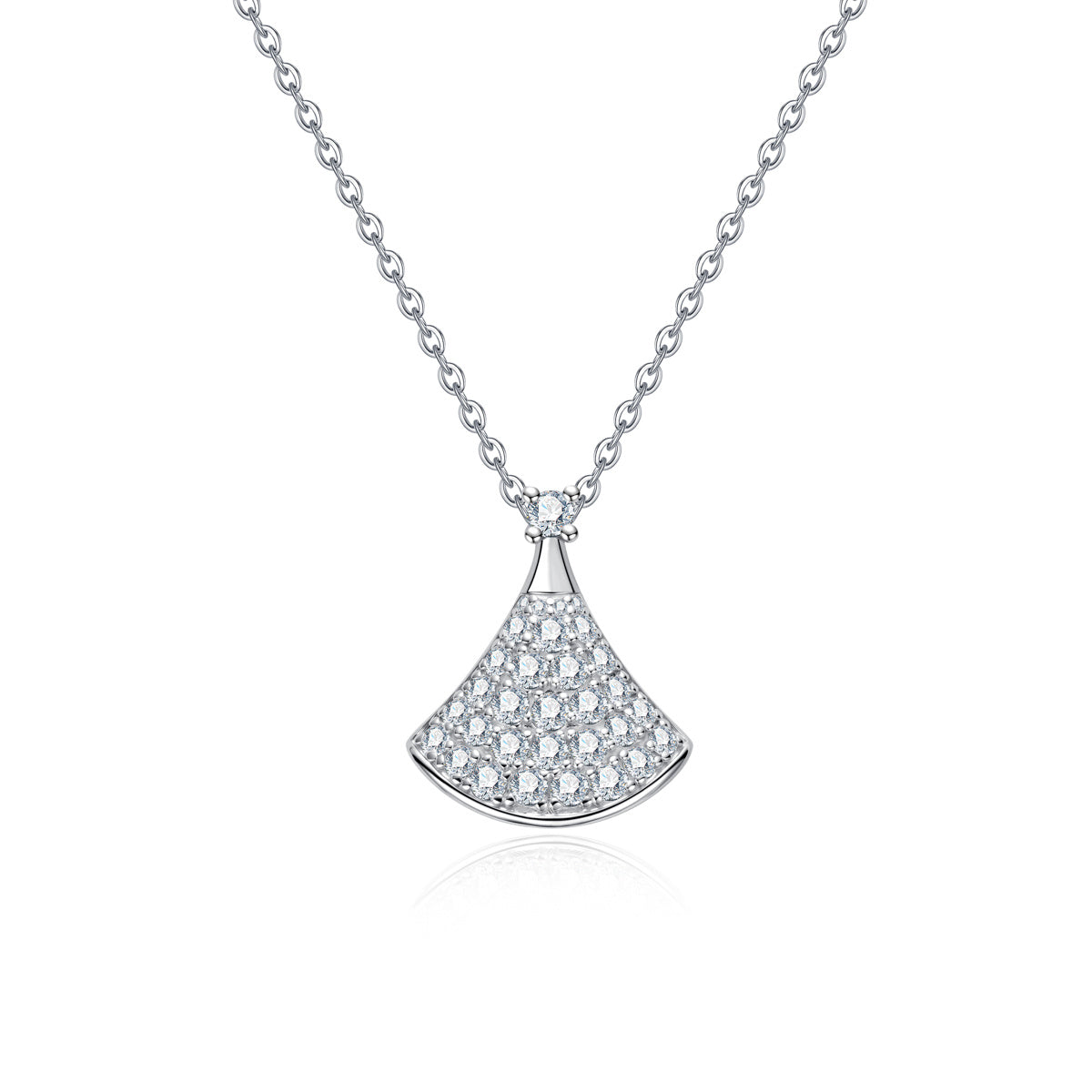 S925 Silver Moissanite Mini Dress Clavicle Chain Pendant