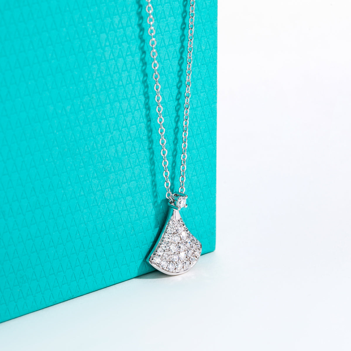 S925 Silver Moissanite Mini Dress Clavicle Chain Pendant