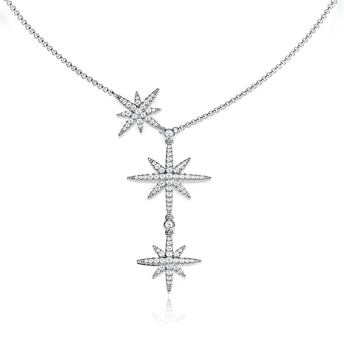 S925‑Silver Eight‑Pointed Star Moissanite Necklace