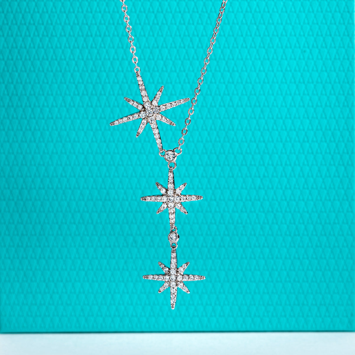 S925‑Silver Eight‑Pointed Star Moissanite Necklace
