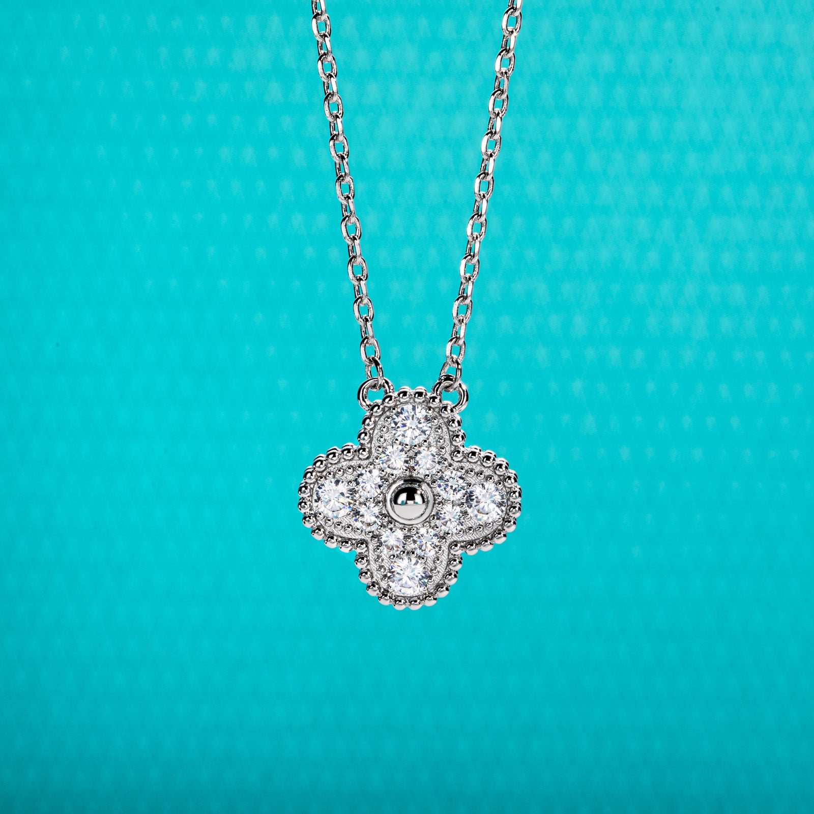 Halo Clover Lucky Necklace