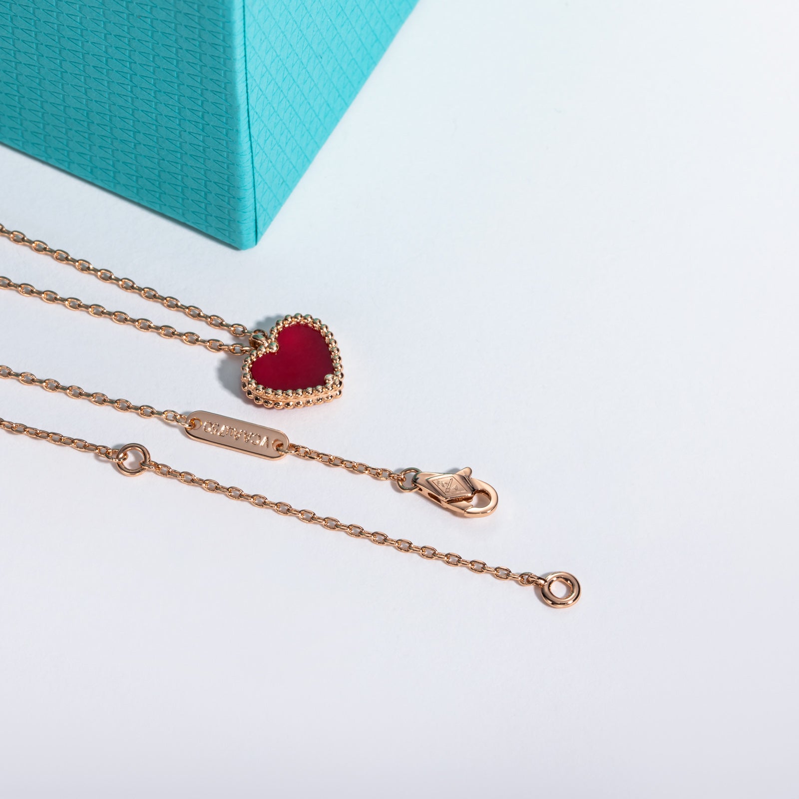 Red Carnelian Sweet Heart Pendant Necklace
