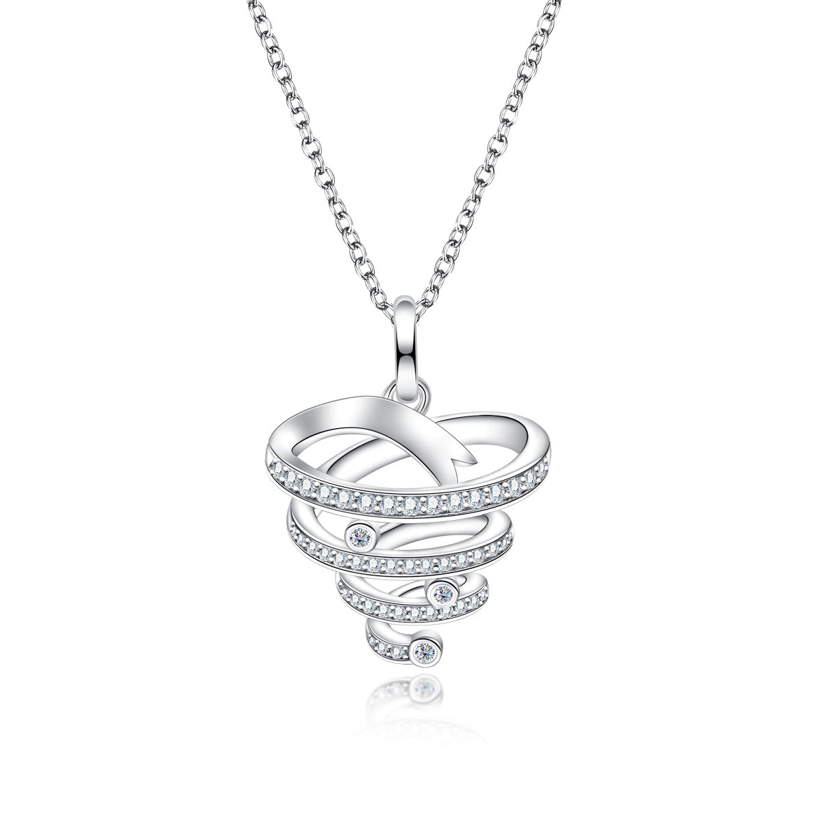 S925 Sterling Silver Moissanite Christmas Tree Pendant Necklace