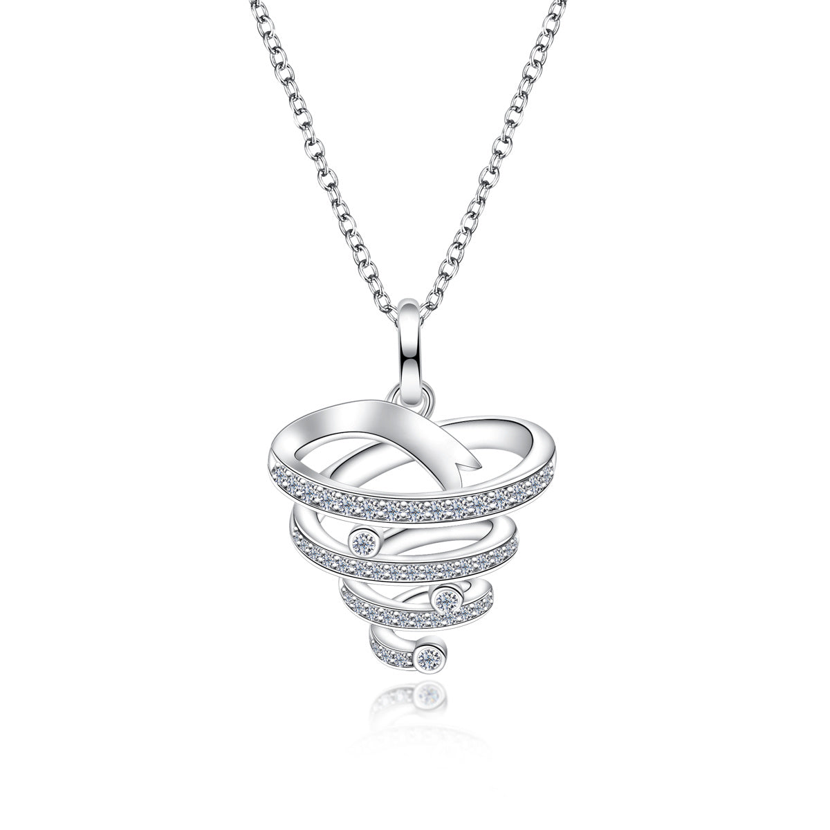 S925 Sterling Silver Moissanite Christmas Tree Pendant Necklace