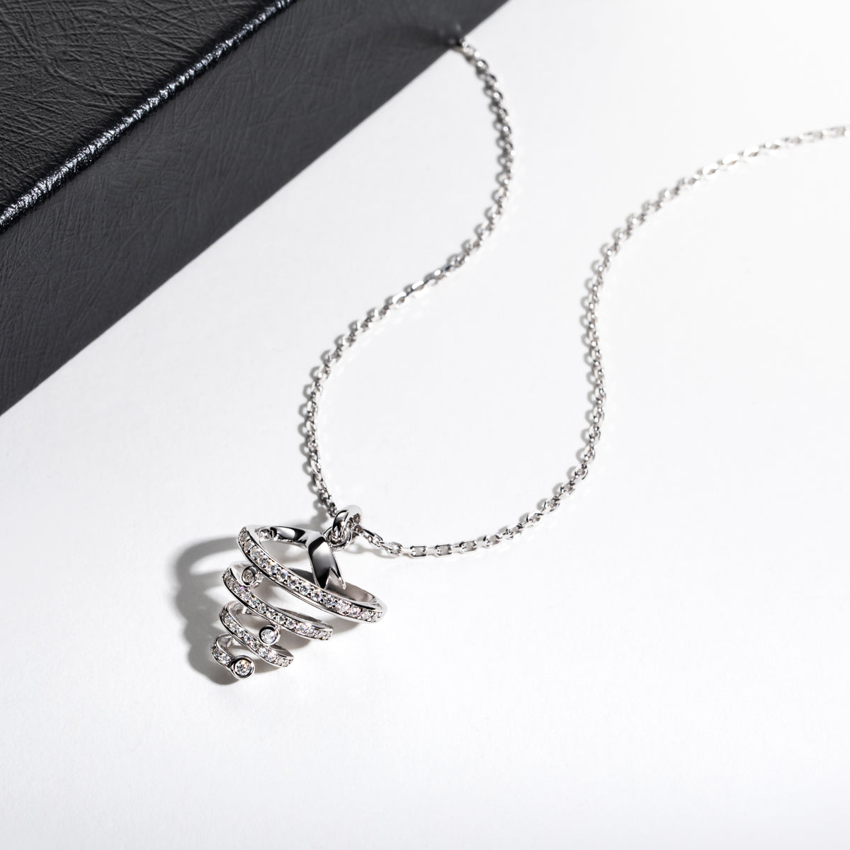 S925 Sterling Silver Moissanite Christmas Tree Pendant Necklace