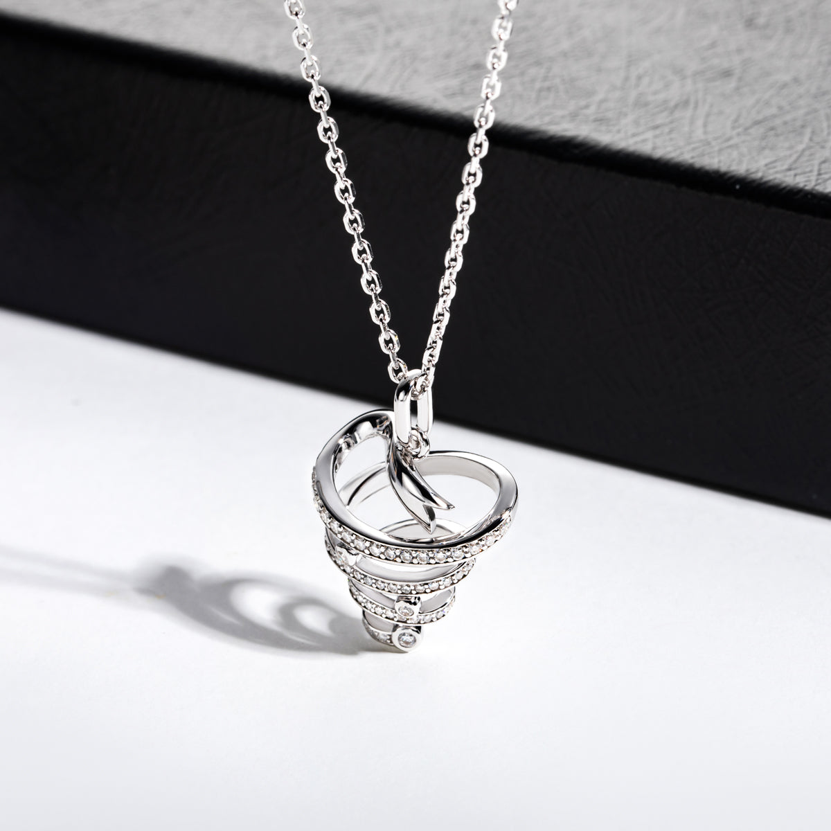 S925 Sterling Silver Moissanite Christmas Tree Pendant Necklace