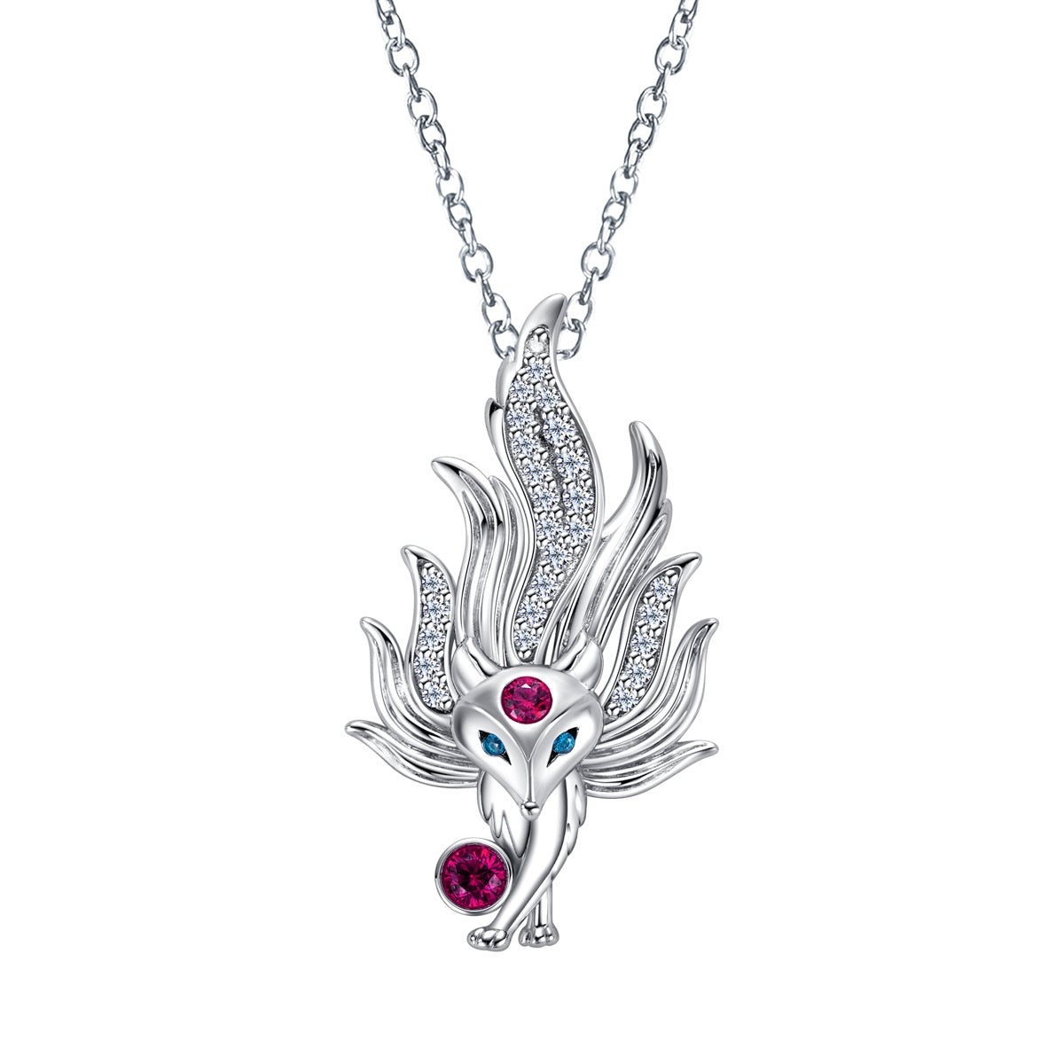 Nine-Tailed Fox Pendant Necklace