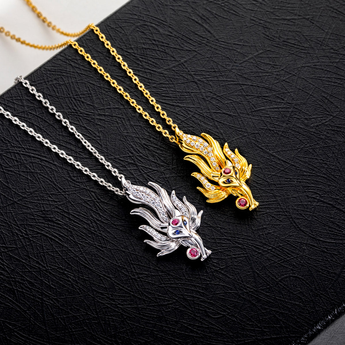 Nine-Tailed Fox Pendant Necklace