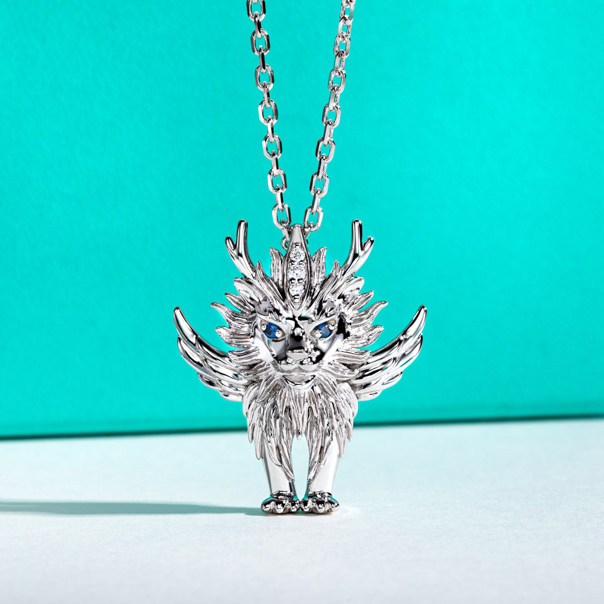 S925 White Ze Divine Beast Pendant