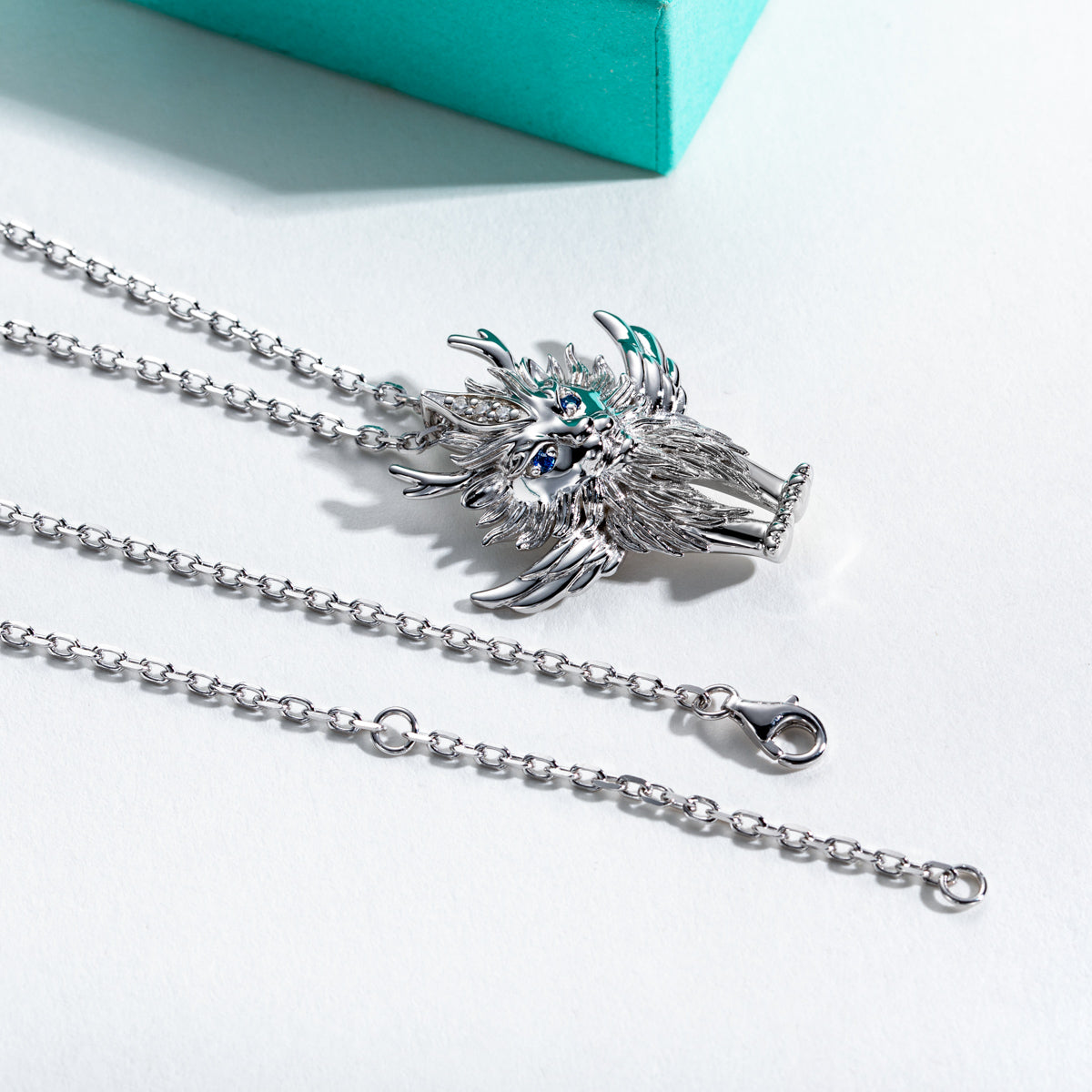S925 White Ze Divine Beast Pendant