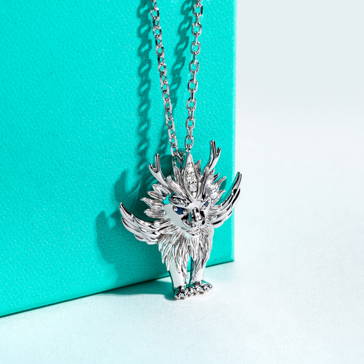 S925 White Ze Divine Beast Pendant