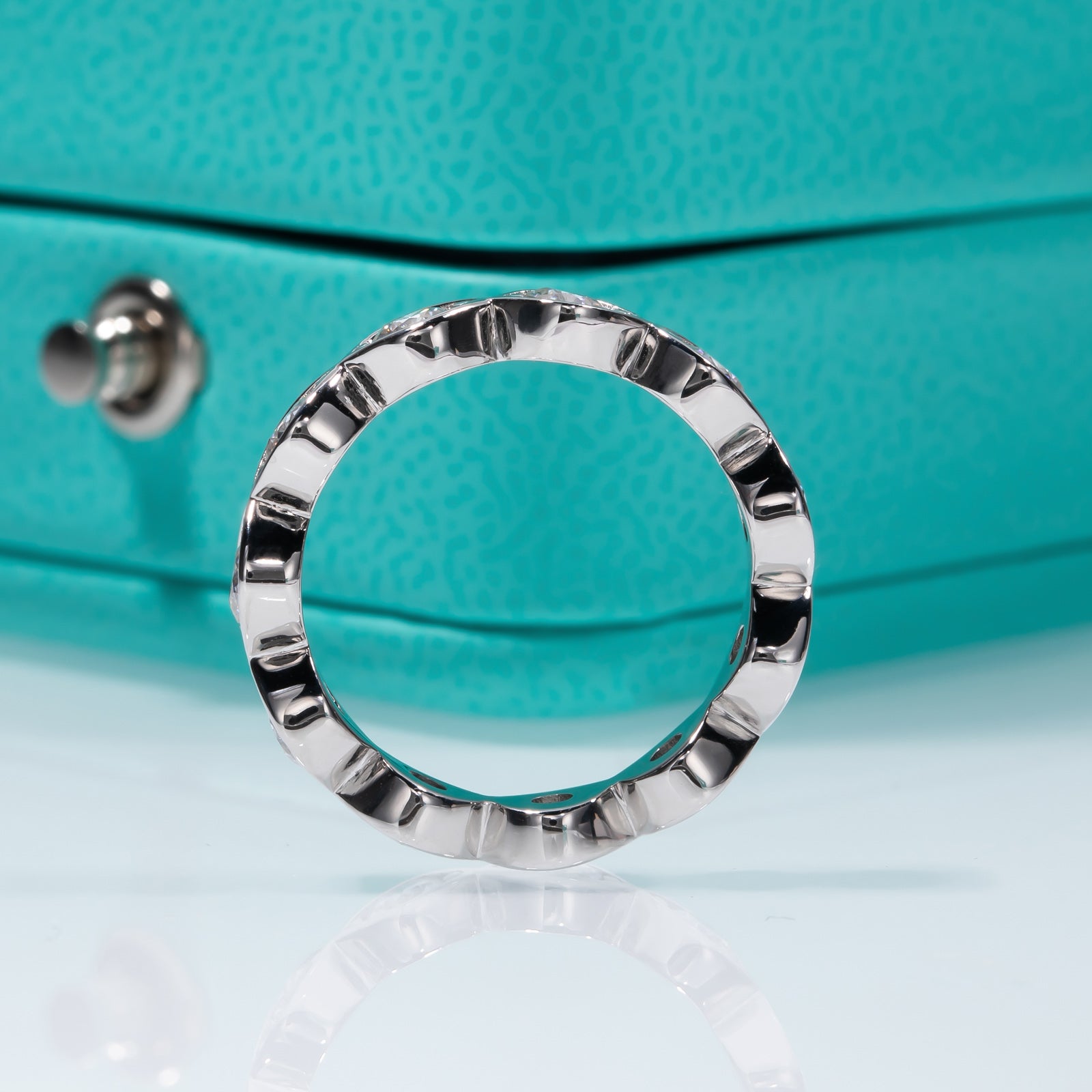 Round Cut Moissanite Wedding Band (2.2 cttw)