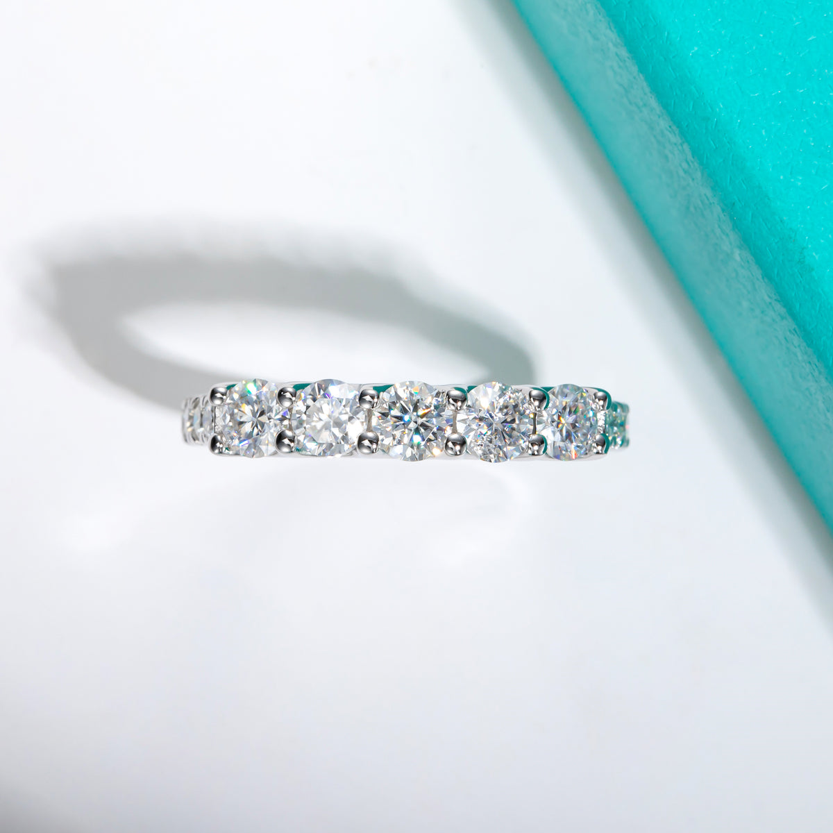 Five Stone 4.0mm Moissanite Ring