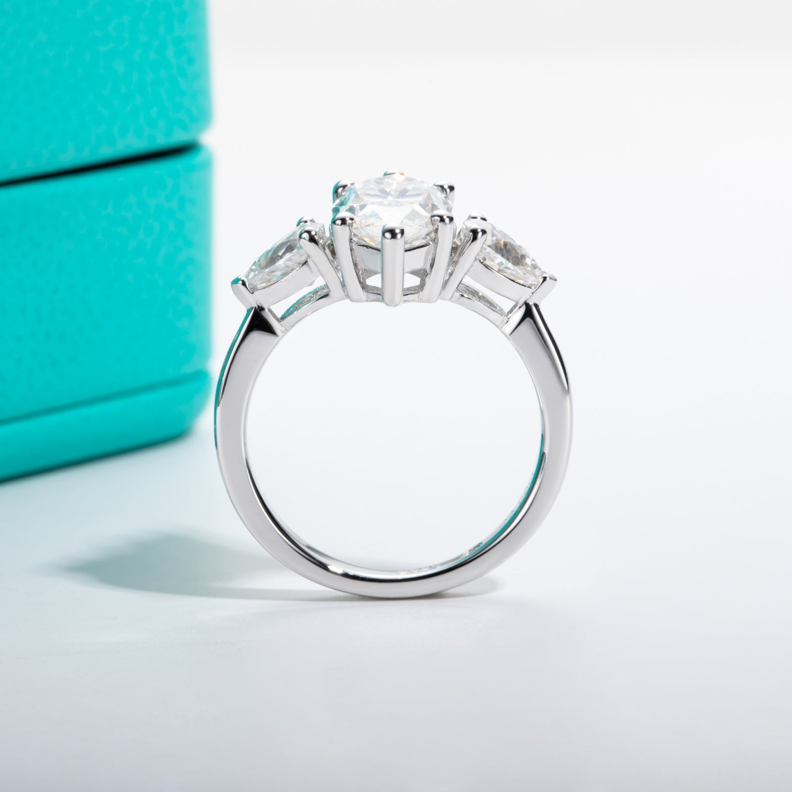 Three-Stone Marquise Moissanite Engagement Ring (4 cttw)