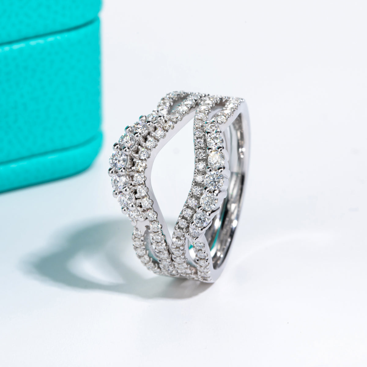 2.5mm Moissanite Stackable Eternity Ring
