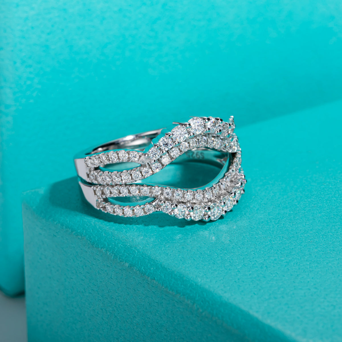2.5mm Moissanite Stackable Eternity Ring