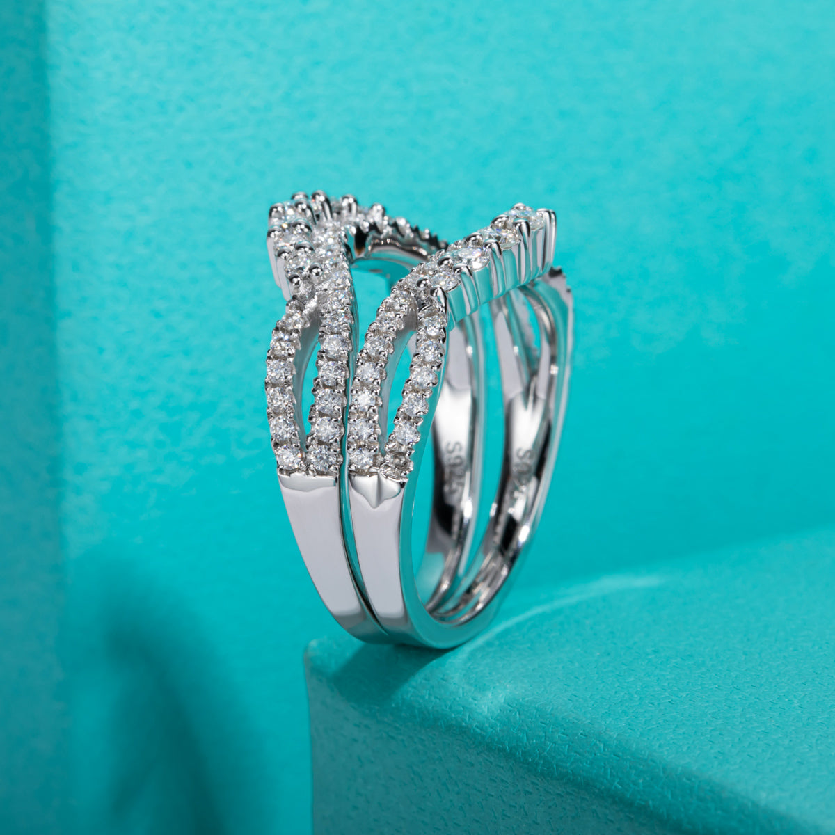 2.5mm Moissanite Stackable Eternity Ring