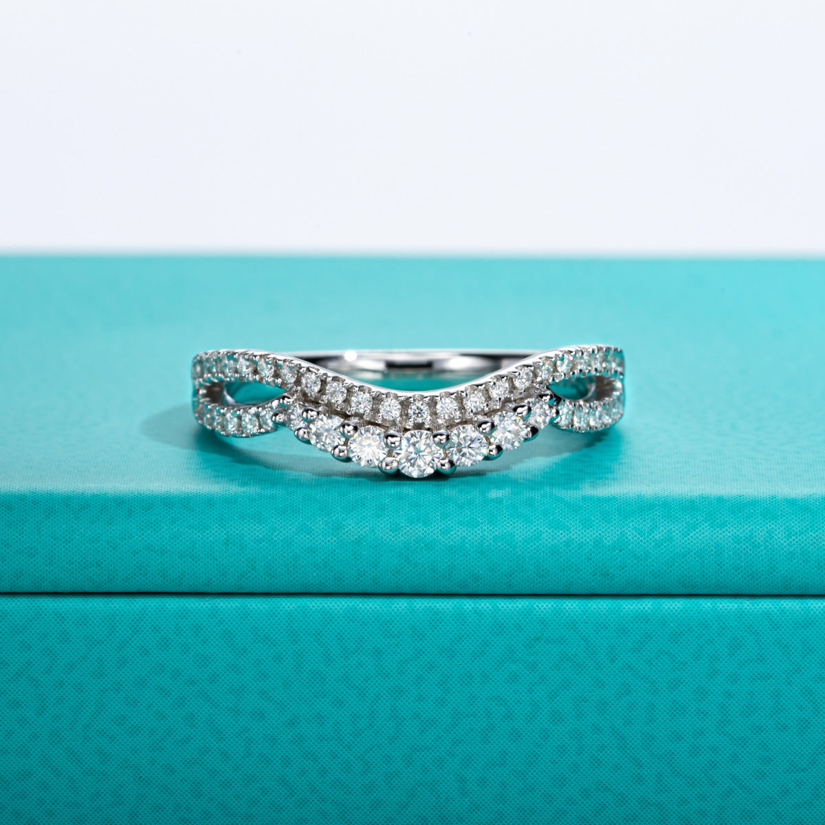 2.5mm Moissanite Stackable Eternity Ring