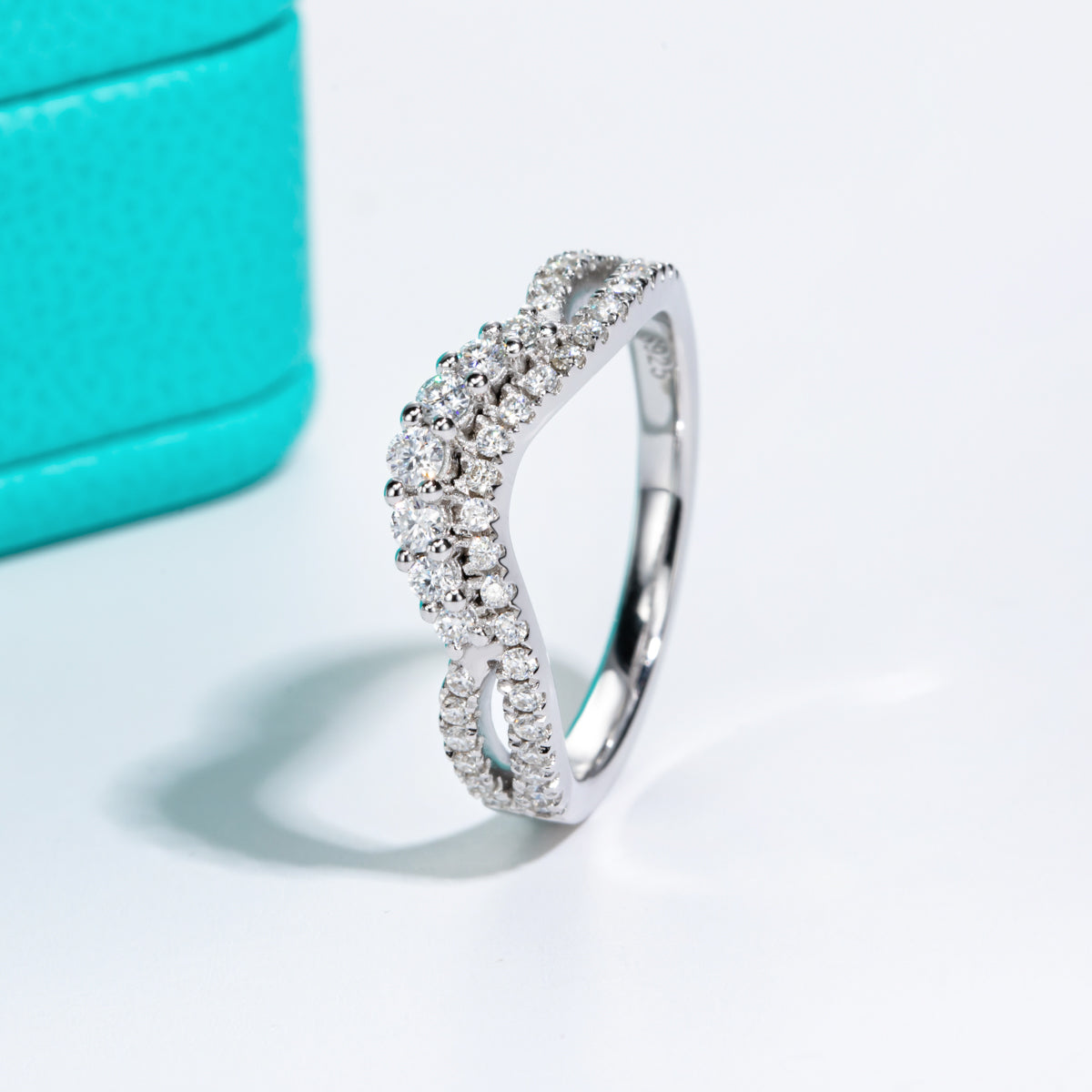 2.5mm Moissanite Stackable Eternity Ring