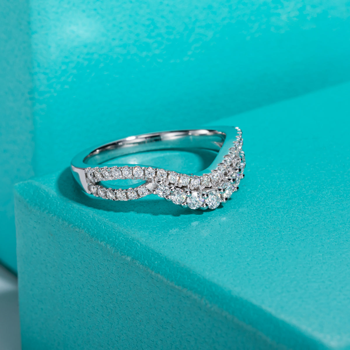 2.5mm Moissanite Stackable Eternity Ring
