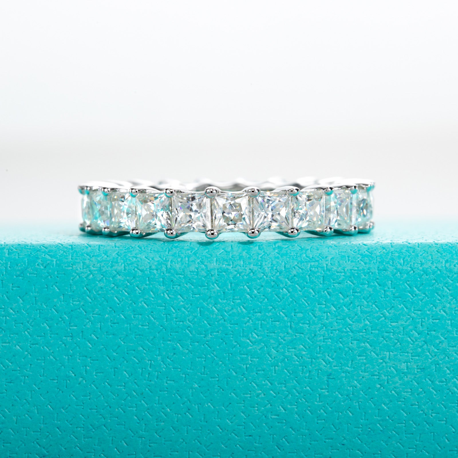Princess Cut Moissanite Wedding Band (5 cttw)