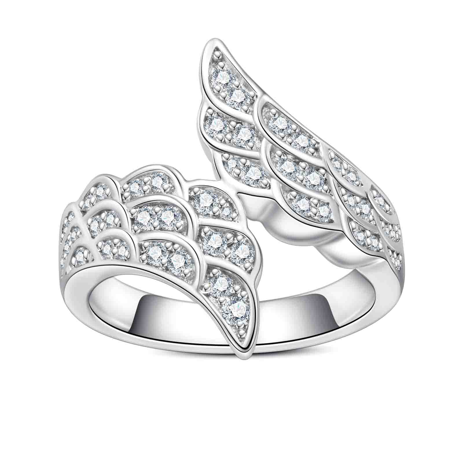 Moissanite Angel Wing Wedding Band (0.5 cttw)