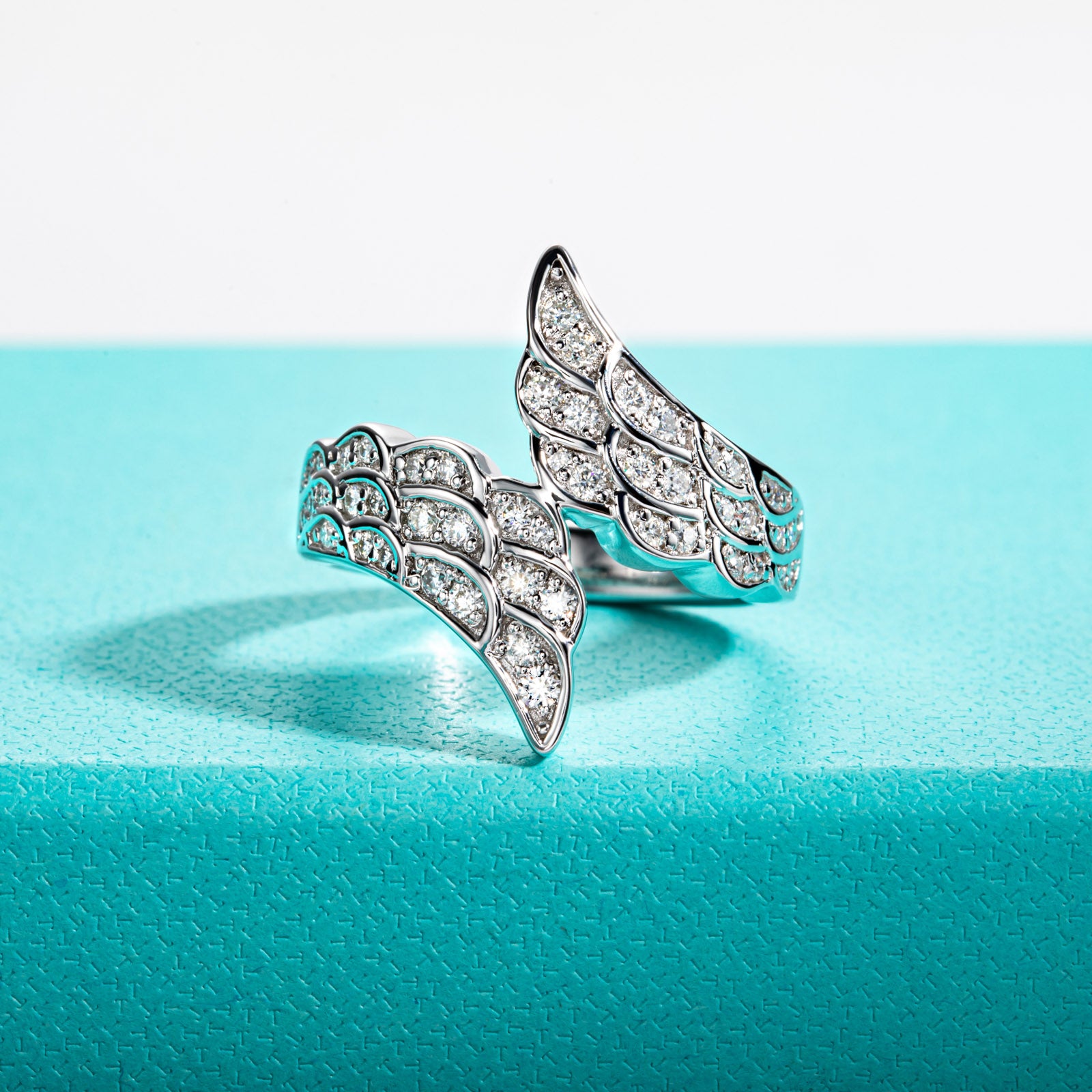 Moissanite Angel Wing Wedding Band (0.5 cttw)