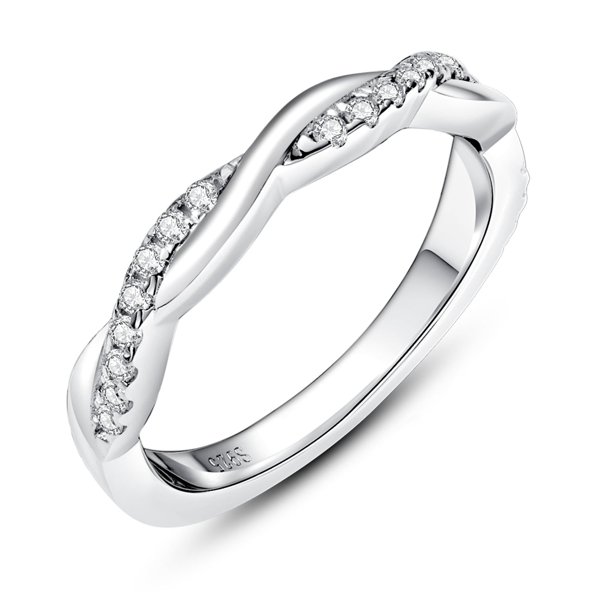 1.3mm Moissanite Twisted Ring